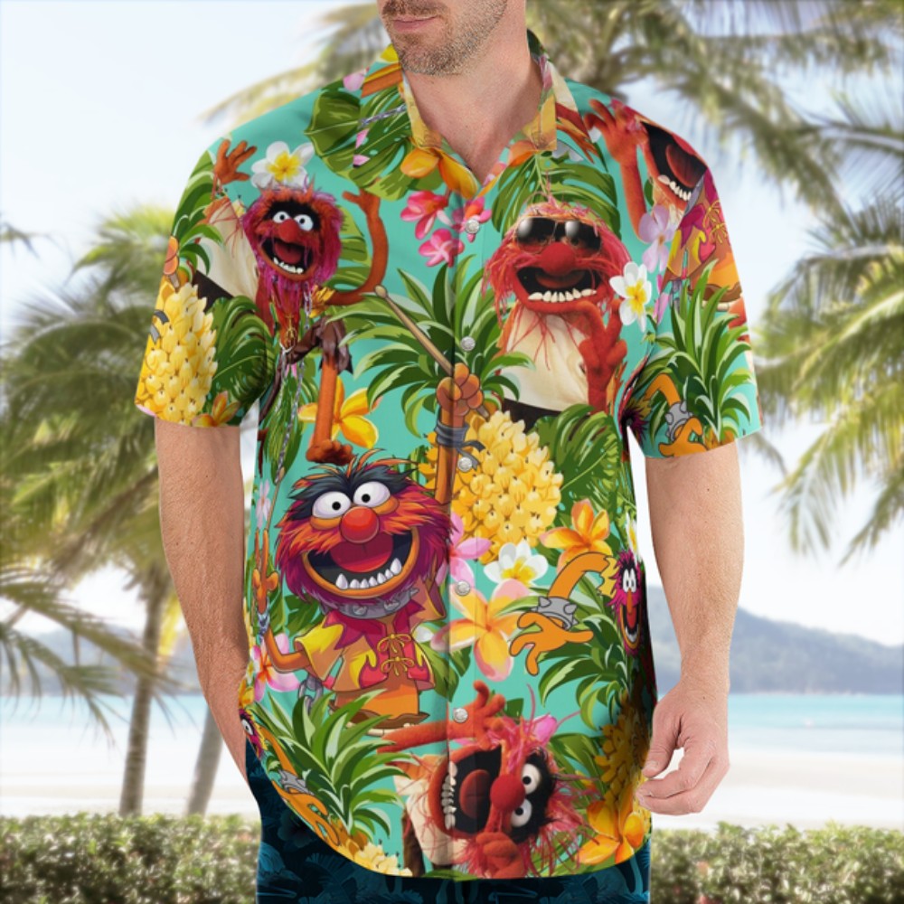 Cartoo Hawaiano para hombre, camisa informal 3d de manga corta con estampado Floral, ropa divertida de gran tamaño a la moda para la playa, gran oferta, Verano