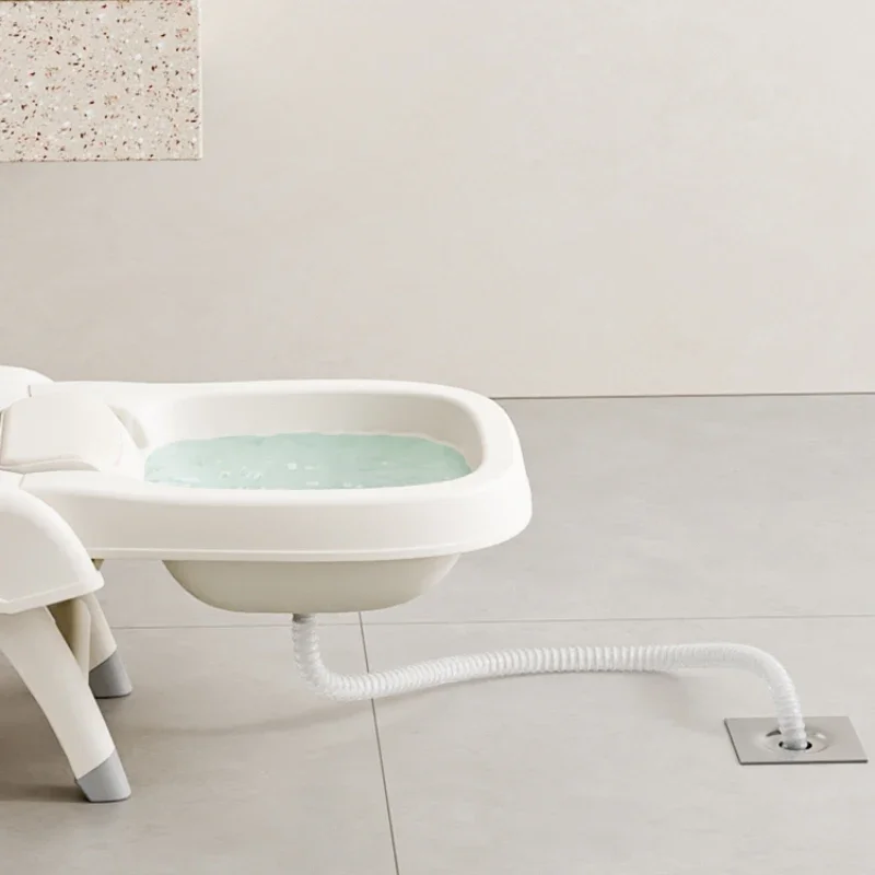 Letto per shampoo in plastica per bambini Pieghevole per cuoio capelluto giapponese Acqua Spa Lavabo per parrucchiere Sedia professionale Sillon Peluqueria Mobili