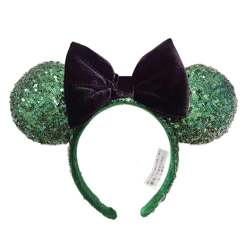 2023 disney mickey mouse orelha bandana parque de diversões cabelo hoop escala de peixe lantejoulas malha festa headwear menina brinquedo aniversário