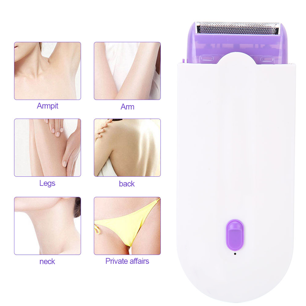 Mesin Penghilang Rambut USB Pengisian Plug- In Penggunaan Ganda Alat Penghilang Rambut Wanita 100-240V