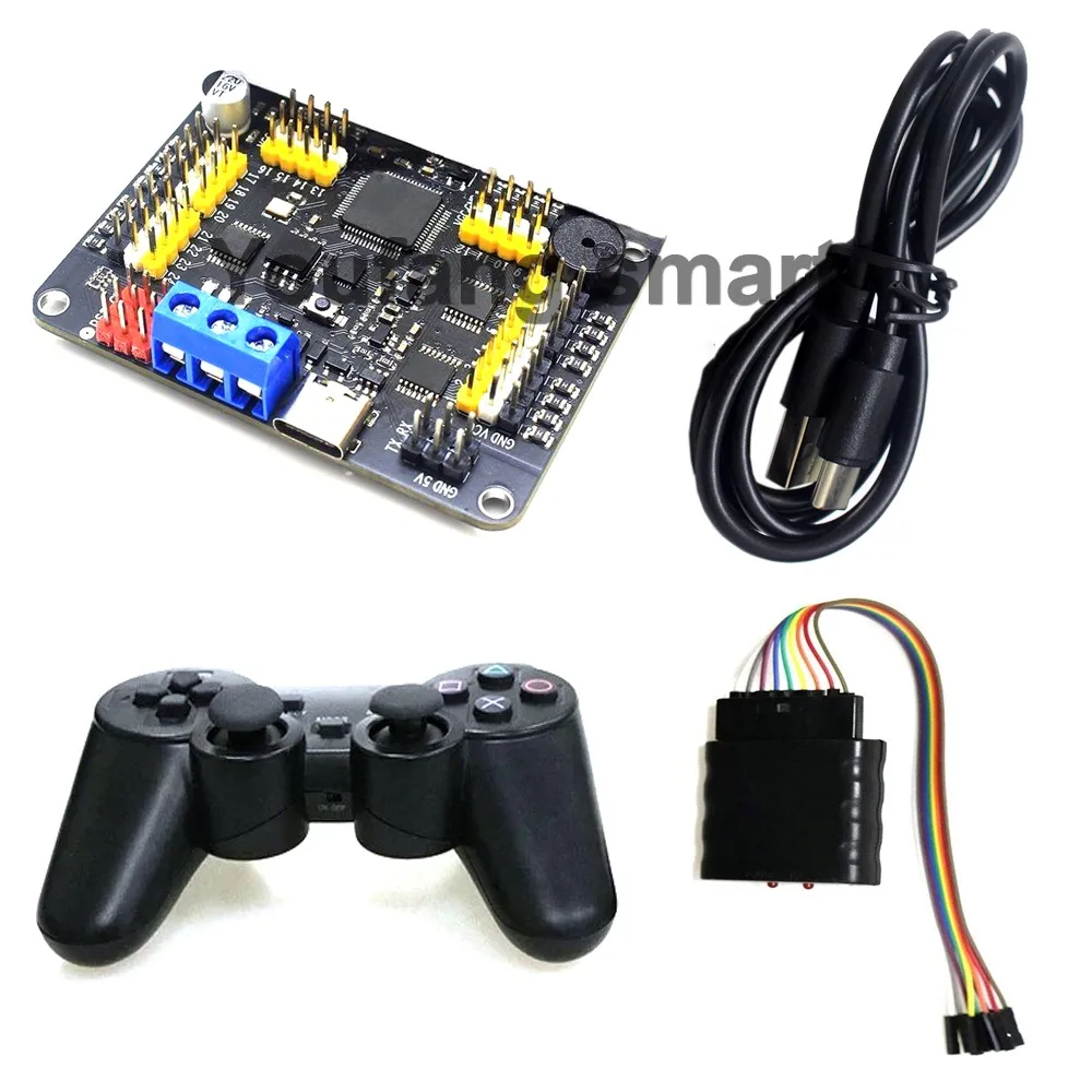 Placa de controle sem fio PC Servo, PS2, USB, conexão UART, servo controlador para arduino, ESP32, kit DIY braço robô, 24 canais