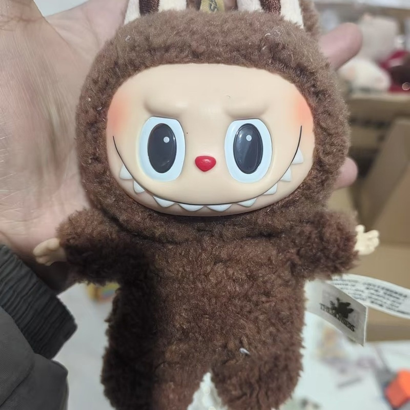 Labubu Panda Mentor serie caja ciega muñeca de vinilo lindo adorno de moda llavero recogido 1:1 réplica regalo de cumpleaños de alta calidad