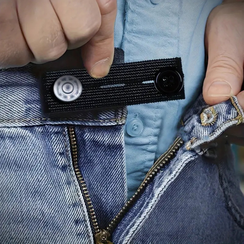 5pcs DENIM Extenders ยืดหยุ่นขยายปุ่มปรับเสื้อผ้า Fastener กางเกงกางเกงกางเกงยีนส์เข็มขัดเอว EXTENSION Snap BUCKLE