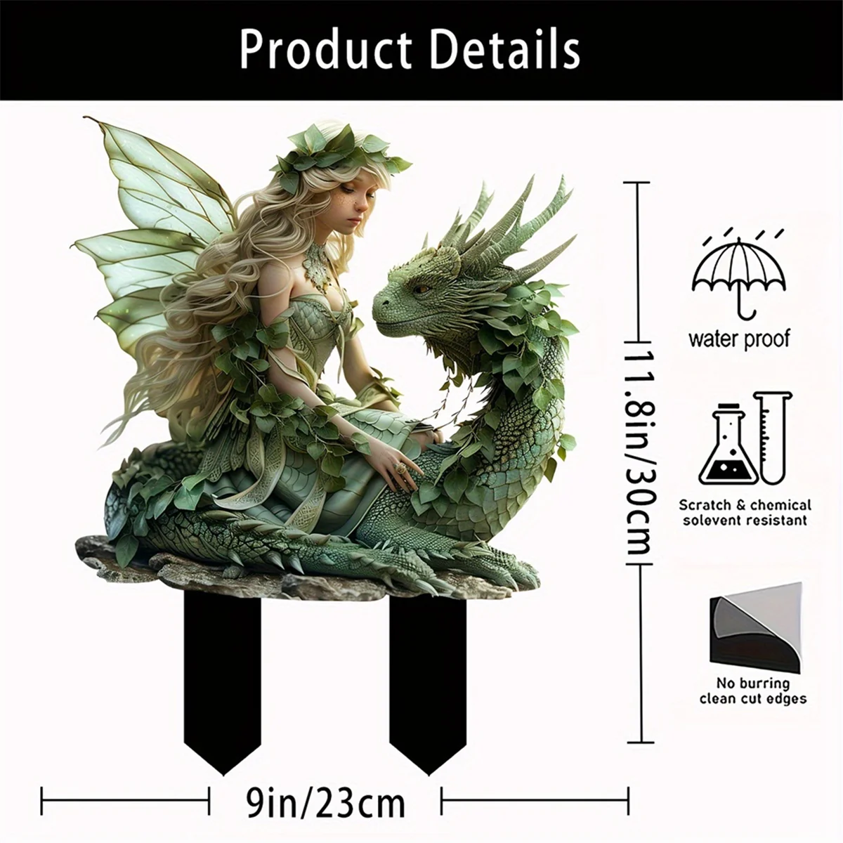 A72P Bohemian Fairy ดอกไม้หม้อตกแต่ง,2D อะคริลิคสวนใส่หม้ออุปกรณ์เสริม,พืชขนาดใหญ่ Figurine