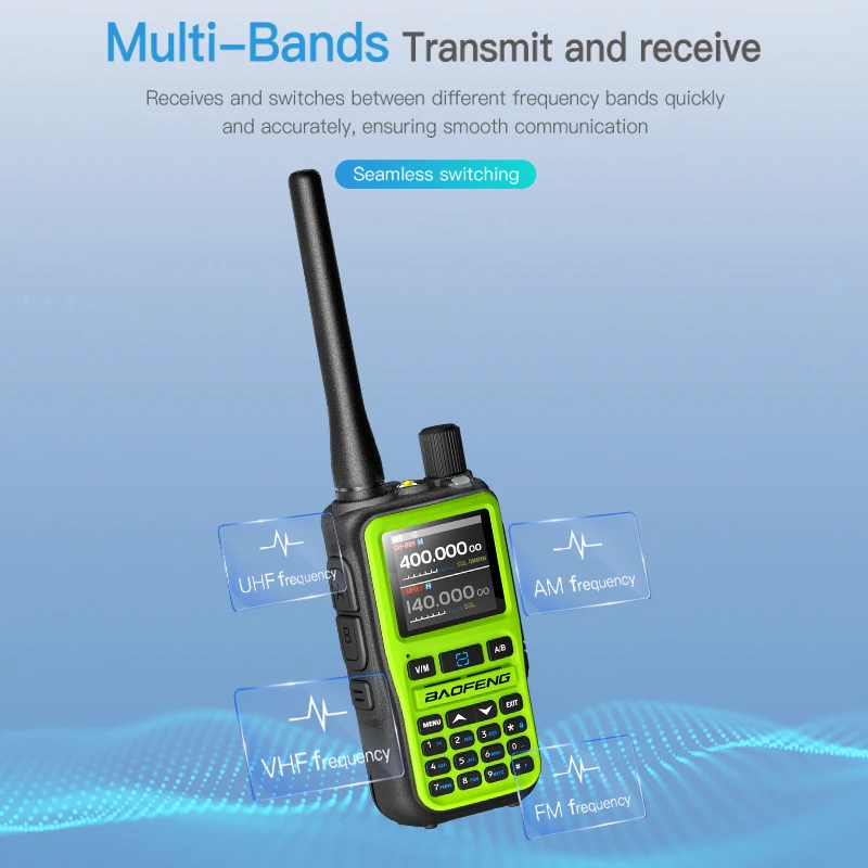 1/2PCS Neue BAOFENG UV 5R Mini Walkie Talkie 5W Bluetooth Multi Band Drahtlose Kopie Frequenz AM FM Typ-C Ham 2 Weg Radio Camping