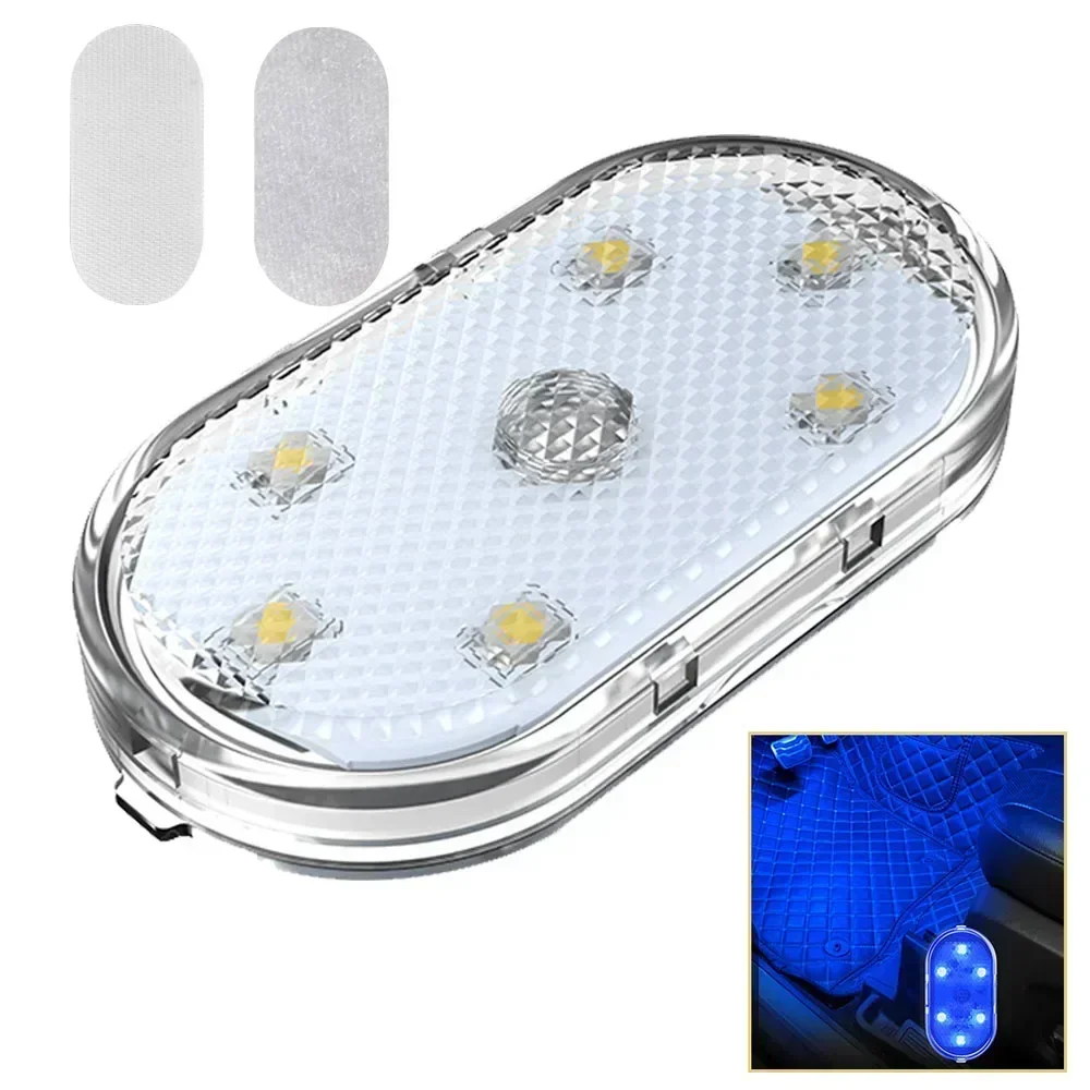 Luces LED táctiles inalámbricas para coche, luz Interior magnética para puerta, lámpara de techo, lámpara de lectura, recargable por USB, 5V, nuevo
