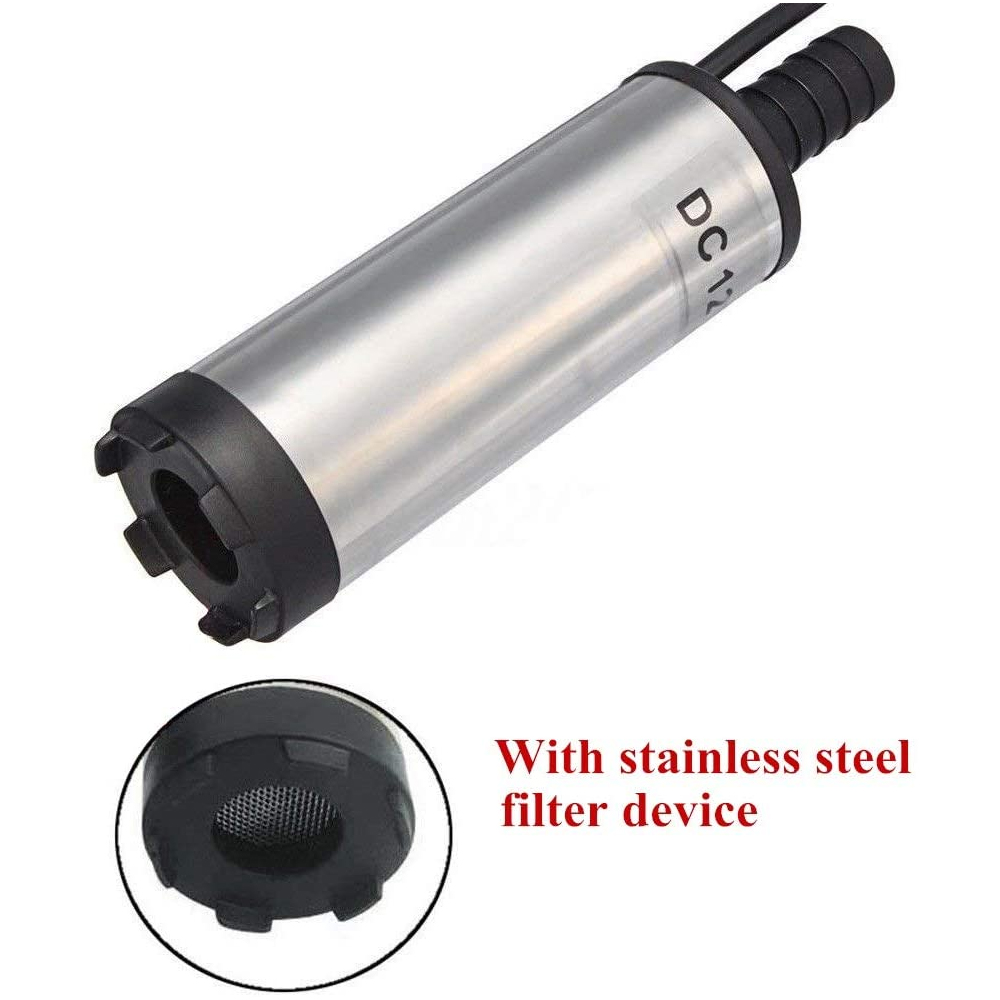 電気燃料移送ポンプ水油移送給油水中ポンプディーゼルウォーターポンプ 12V 24V 38 ミリメートル車バイク用