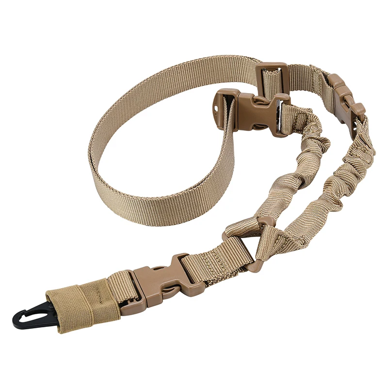 Wojskowa strzelanka taktyczna chusta do broni regulowany pojedynczy punkt Bungee Airsoft karabin pas do spinania polowanie akcesoria turystyczne
