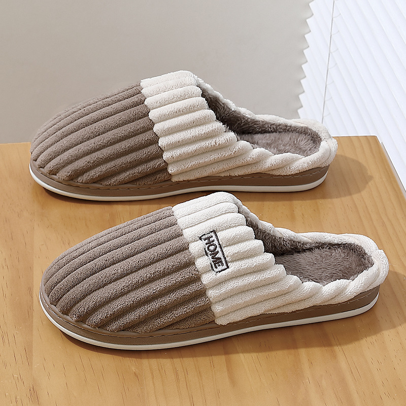 Novo tamanho grande 48 49 homens casa chinelos de inverno quente chinelo casais conforto sapatos peludos sapatos casuais interior grosso pelúcia slides