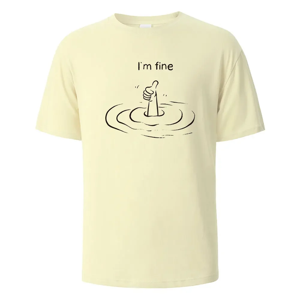 T'm ファインプリント Tシャツ綿 100% 夏 Tシャツ男性女性オーバーサイズカジュアルトップス