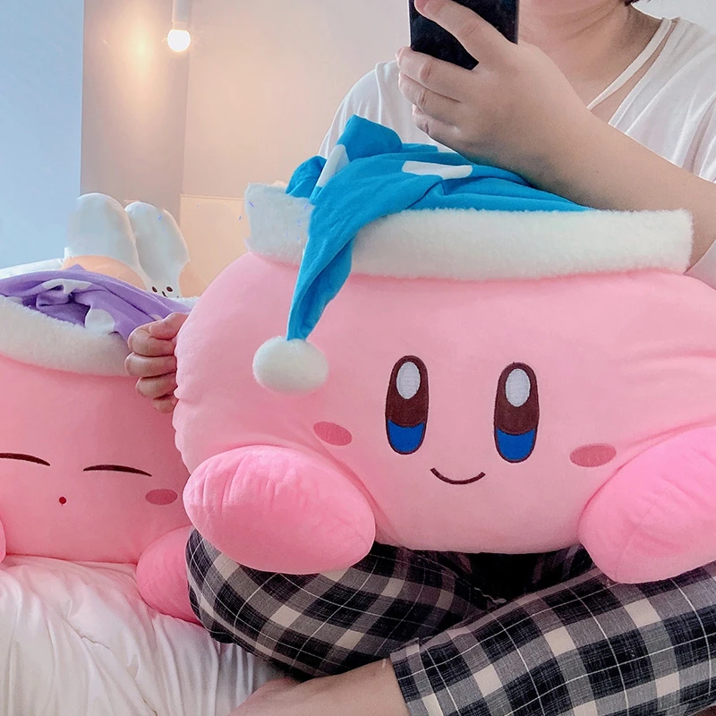 Anime Sang Trọng Đồ Chơi Ngủ Kirbyed Plushies Nhồi Bông Kirbyed Búp Bê Với Nightcap Phong Cách Nhật Bản Gối Mềm Mại Quà Tặng Cho Trẻ Em Bé Gái Màu Hồng