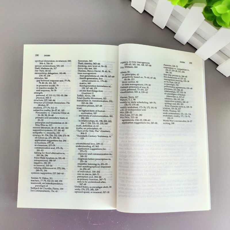 Los 7 hábitos de las personas altamente efectivas de Stephen R. Covey en inglés Libro de lectura de gestión profesional original