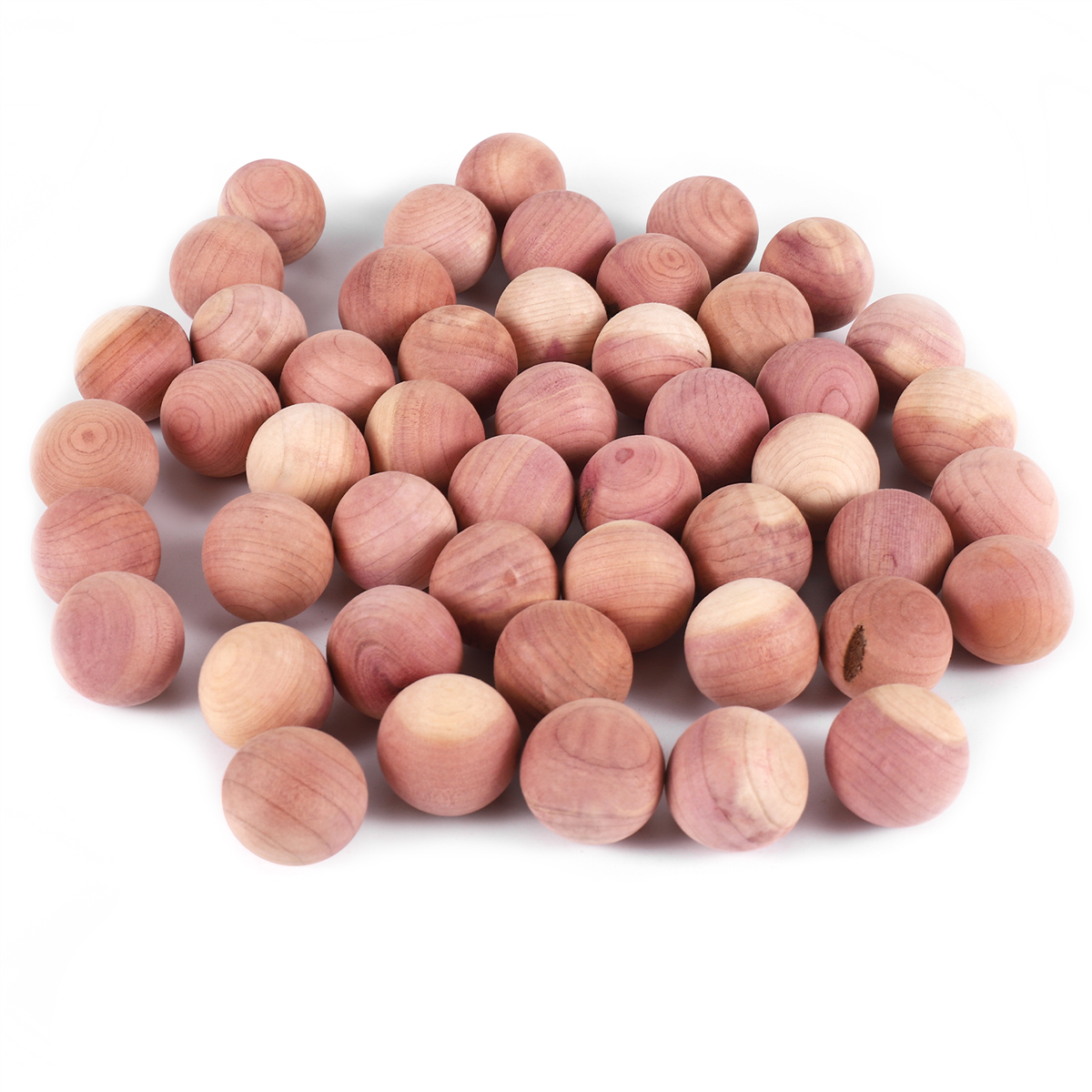 Bolas de cedro BABQ para armários e gavetas Bolas de cedro naturais para armazenamento de roupas 48 unidades com 2 sacos de cetim