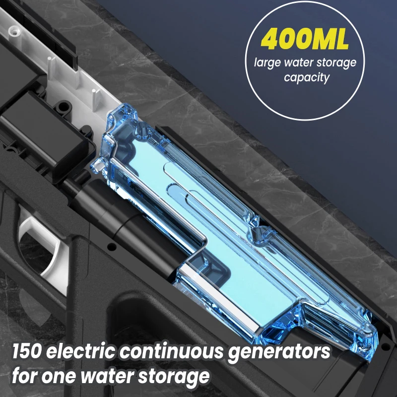 Novo brinquedo de pistola de água elétrica totalmente automático absorção de água poderoso spray água blaster verão brinquedos ao ar livre presente das crianças