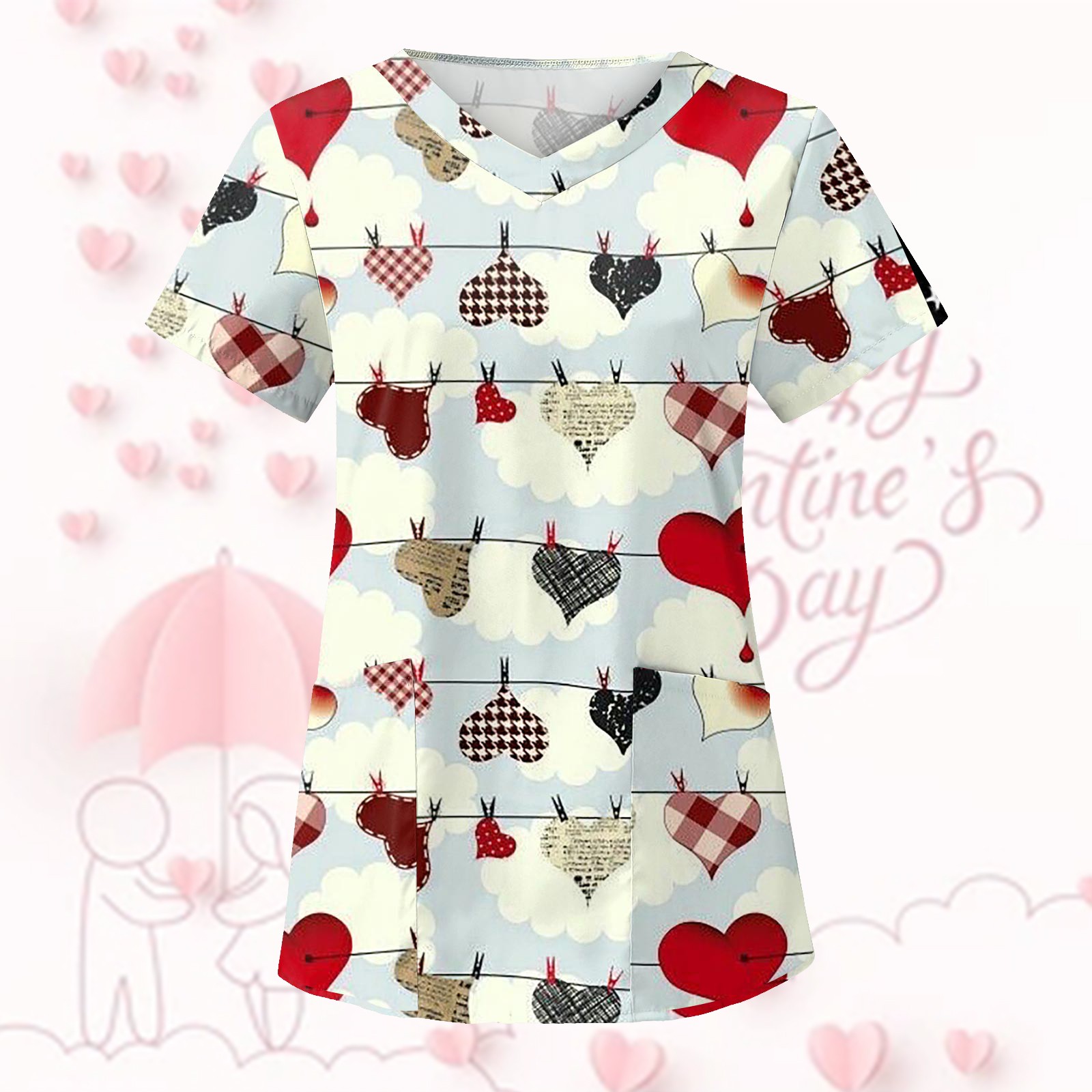 인쇄 스크럽 탑 여성 교사 앞치마 스크럽 유니폼 애완 동물 미용 간호사 스파 케어 셔츠 유니폼 de enfermería para mujer