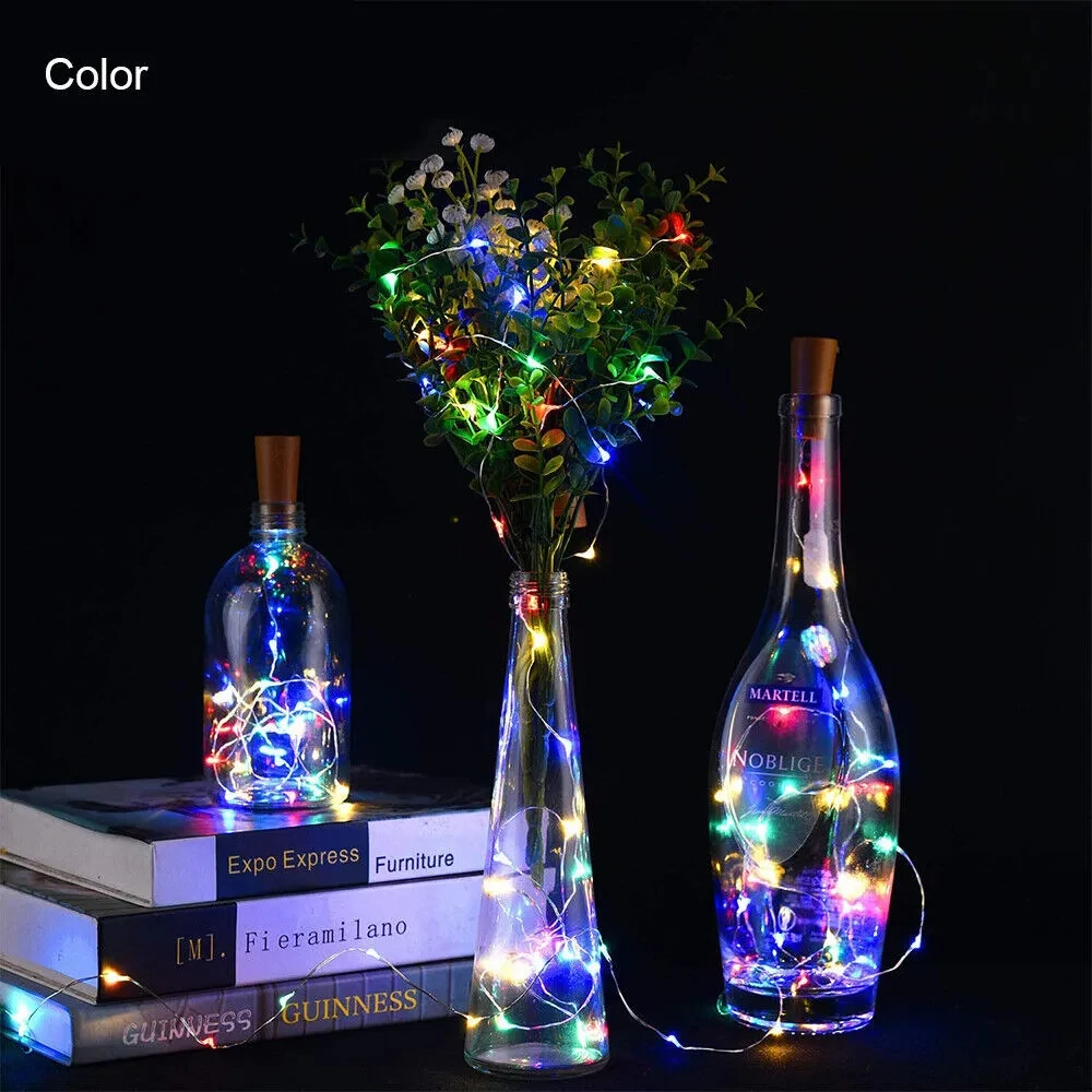 2 Meter 20 Led 1 Meter 10 Led Bottle Fairy String Lights Cork Christmas Wedding Party