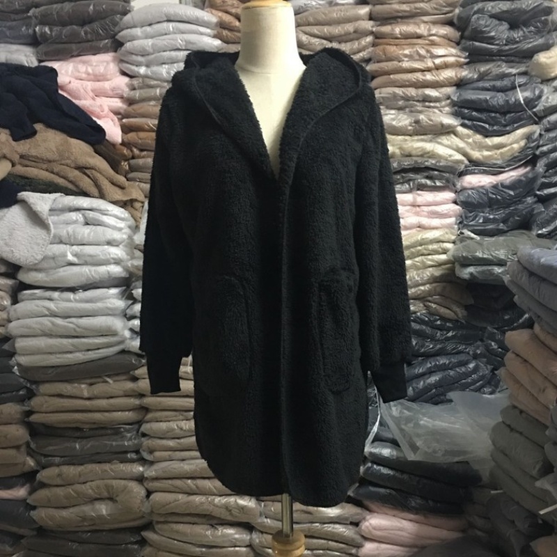 12 cores moletom de lã longo cardigans outono inverno feminino manga longa dupla face usar flurry solto casacos com capuz outwear
