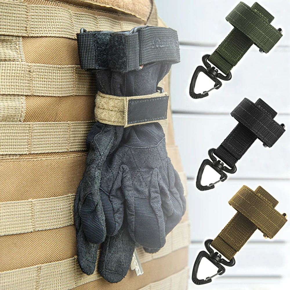 Guanti in nylon multiuso Gancio da campeggio esterno Supporto per corda da arrampicata tattico Cintura con clip di sicurezza anti-smarrimento