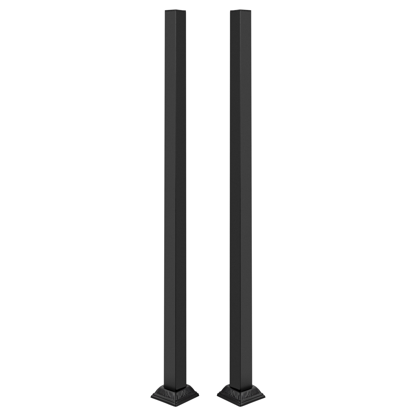 Stair Baluster Post Set: , 2PCS, High-Quality Iron, Anti-Corrosion, Rust-Proof, Adjustable, Black Minimalist Design