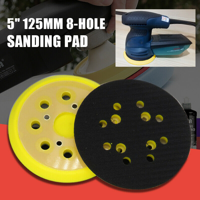 5" 125mm 8 Holes Sanding Pads Hook & Loop Backing Plate Polishing Pad Polishing Pad Random Orbital Sander Air Grinders