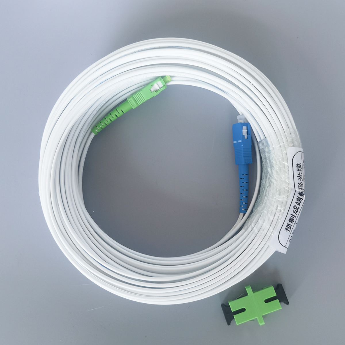 Cable de extensión de caída de fibra óptica SC/APC-SC/UPC, 10-40 metros, un solo núcleo, modo único, Simplex FTTH, Cable de conexión para interiores