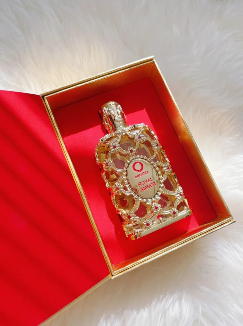 น้ําหอมต้นฉบับ 80 มล. Orientica Luxury Collection Royal Amber กลิ่นหอมติดทนนานหรูหราโคโลญจน์สเปรย์น้ําหอม Unisex