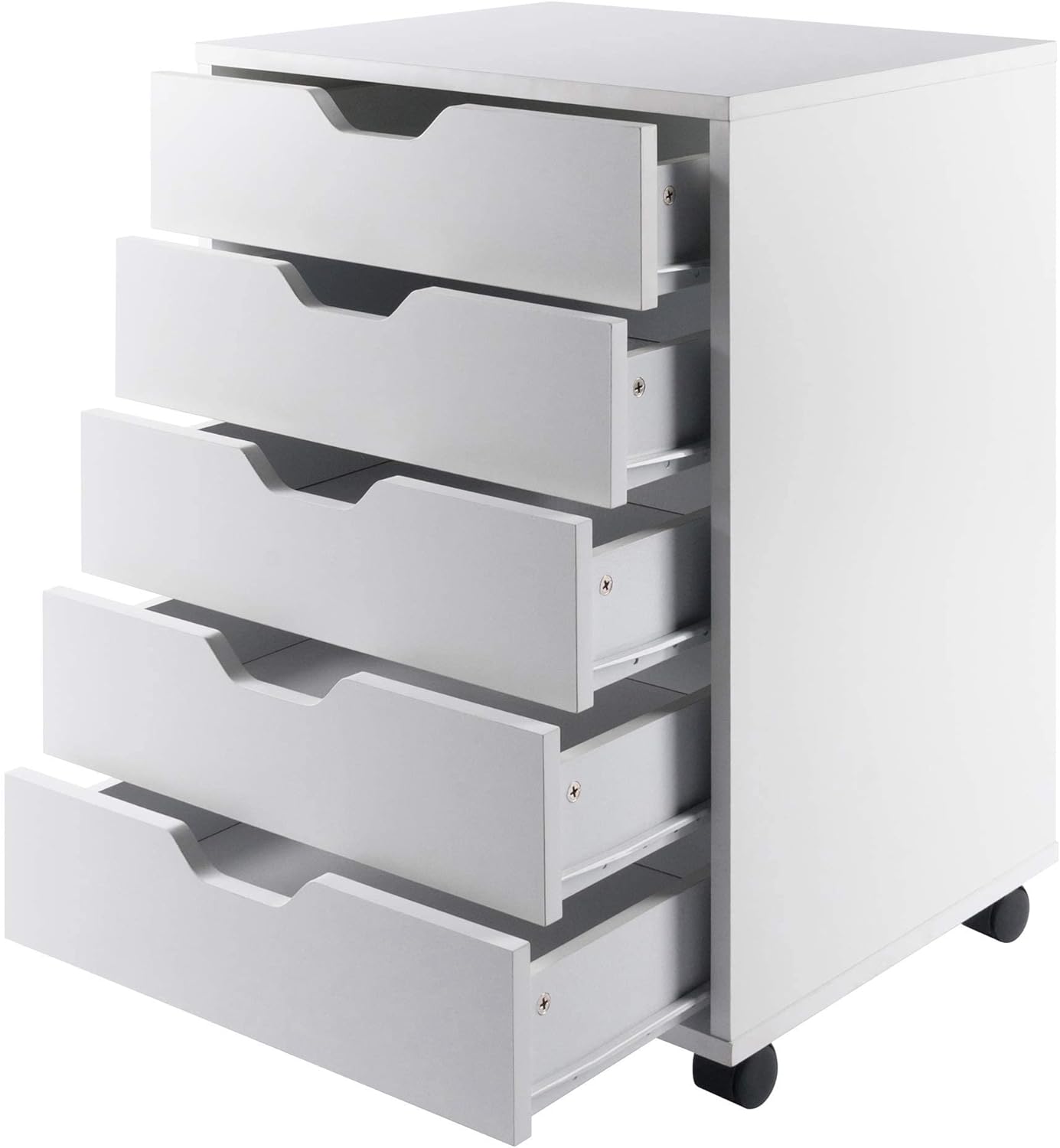 10519 Halifax 5-Drawer Composite Wood Cabinet, White