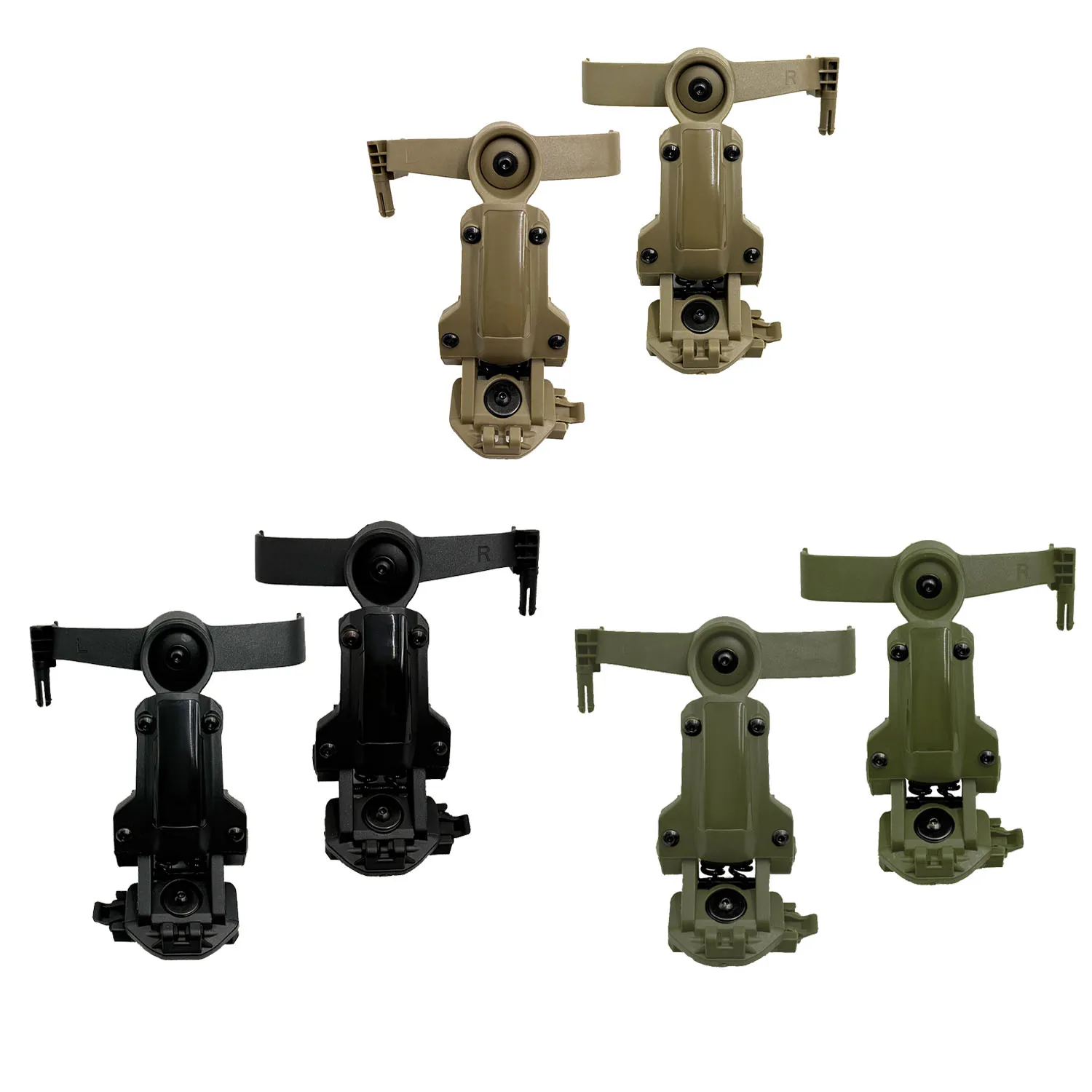 Taktische Headset-Halterung Fast Ops Core Helm ARC Rail Adapter-Set passend für Comtac II Series Noise Cancelling Headset