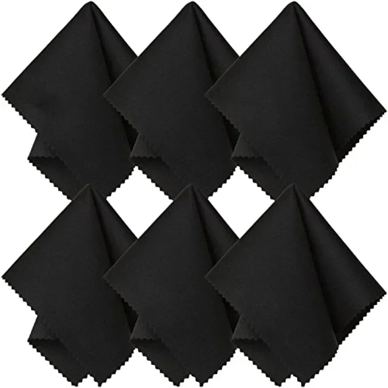 5/10/20/uds/lote paño de limpieza cuadrado de microfibra negro 13*13cm gafas de sol gafas paño para lentes limpios Accesorios