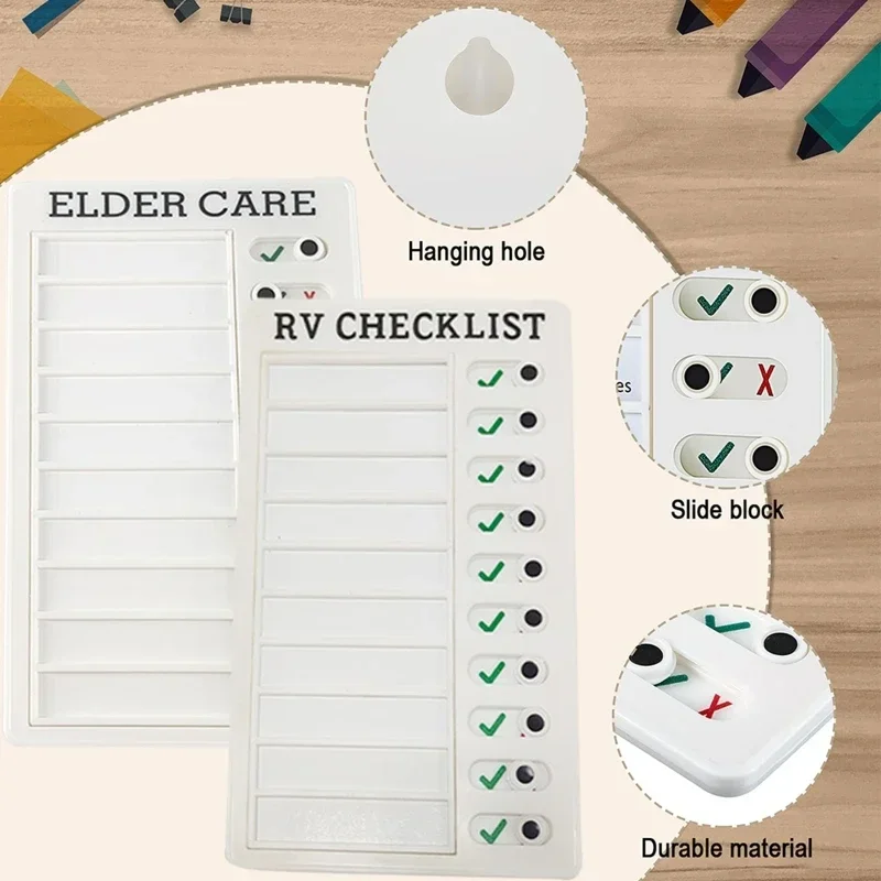 Memo Checklist Board  Daily Task Planning Boards Blank Portable Memo Checklist Elderly Child Note Board Reminder Student Supply