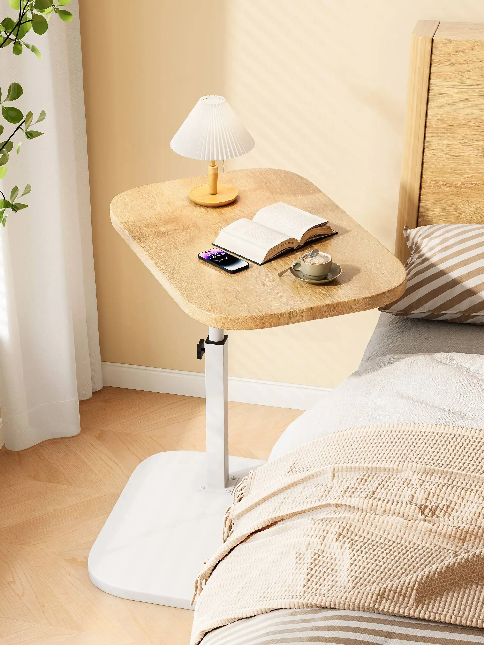 Portable Adjustable Folding Side Table/Laptop Desk, for Home Office, Coffee Table, Bedside Sofa, Office Reception Area, Mother's