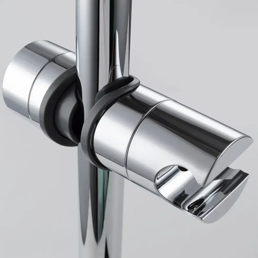 Suporte universal para cabeça de chuveiro, ajustável, 18 ~ 25mm, abs, cromado, suporte para trilho de chuveiro, acessórios de banheiro, suporte de montagem de chuveiro
