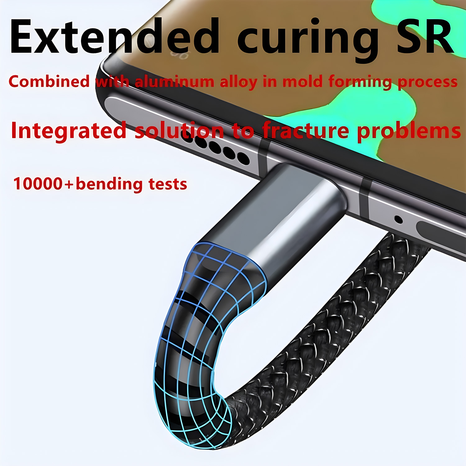 100W Fast Charging Cable Multi Charger Cable Nylon Braided Multiple USB Universal 3 in 1 Charging Cord Adapter with Type-C Micro