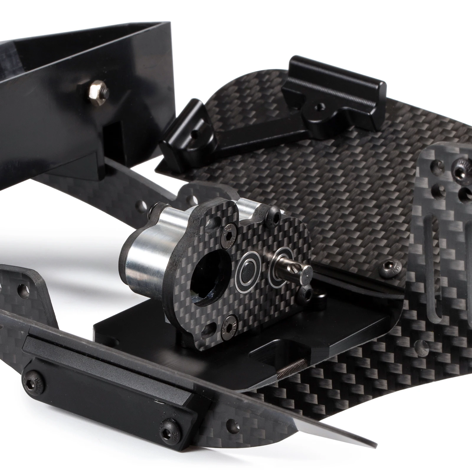 Transmisión de Portal ultraligera mecanizada, caja de cambios pequeña de 48 pasos con almohadilla deslizante para eje 1/10 RC Crawler LCG Chassis Capra F9 AR45