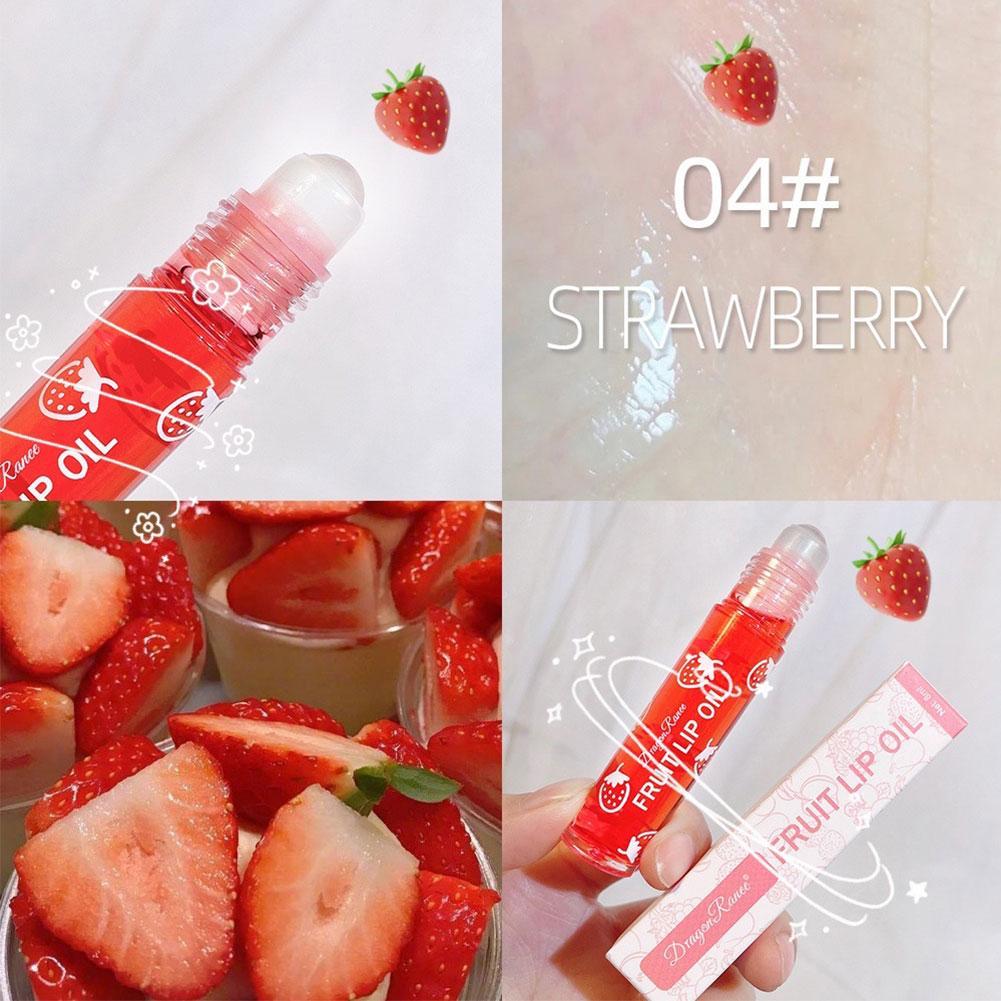 Brillo de labios hidratante transparente, bálsamo Roll-on de fruta, maquillaje de labios, imprimación, aceite de labios transparente, Cosméticos de larga duración, 1pc