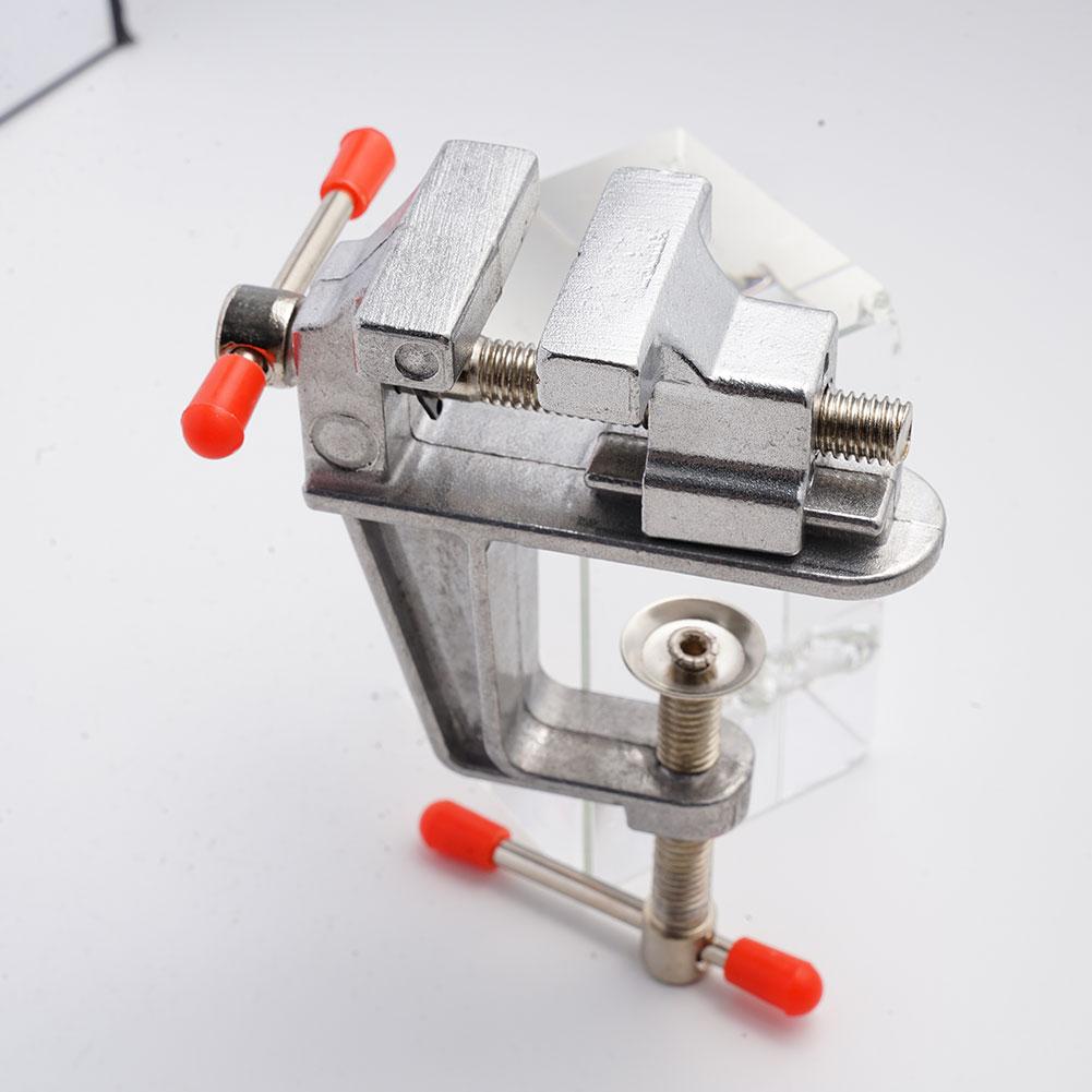 Nuevo Mini tornillo de banco multifuncional de aluminio en miniatura en alicates joyeros herramienta de abrazadera pequeña Hobby mesa de tornillo plano S8I3