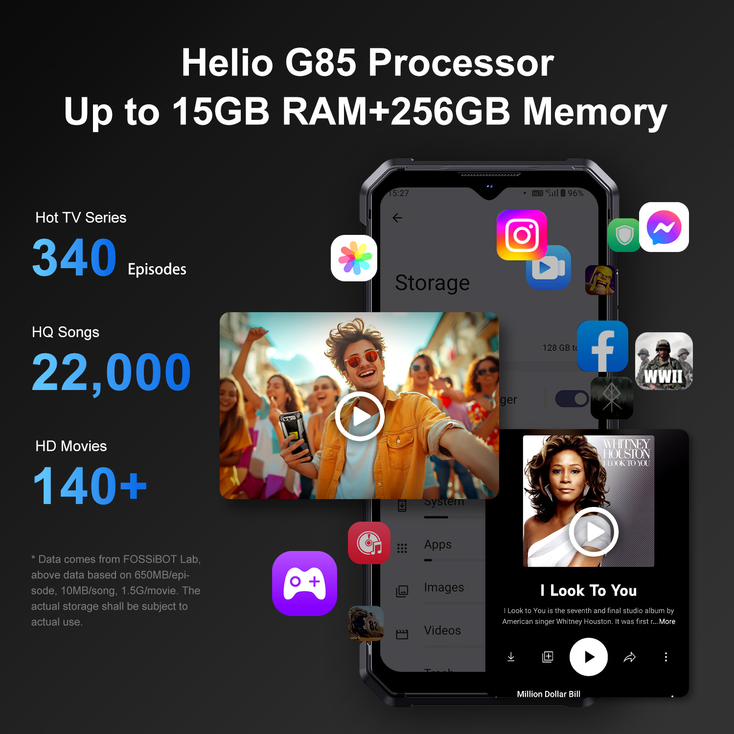 [World Premeire] Прочный смартфон FOSSiBOT F106 PRO 15 ГБ + 256 ГБ MTK G85 Android 14 12000 мАч Мобильные телефоны 6,58 дюйма FHD + 30 Вт