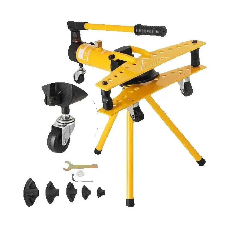 SucceBuy SWG-1 Integraler manueller hydraulischer Rohrbieger, Durchmesser 13–34 mm, mit 6 Matrizen, 10 Tonnen, Multifunktions-Stahl-Kupferrohr-Biegwerkzeug