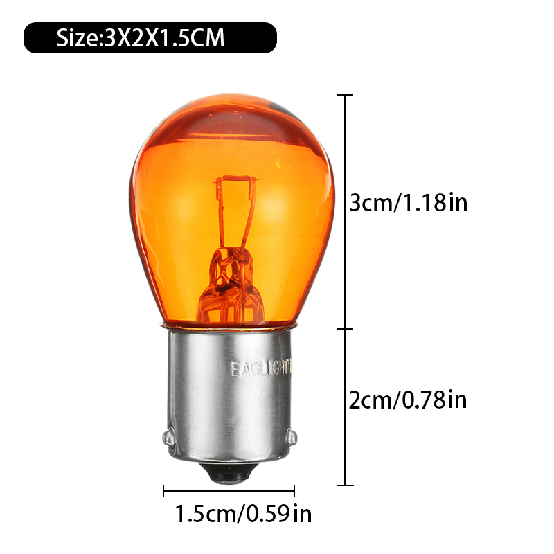 10 Chiếc/2 Chiếc Xe Đèn Báo Phanh Ngược Đèn Đỗ Xe Sáng Bóng Đèn LED 12V 1156 BAU15S PY21W hổ Phách Vàng Halogen Đèn DC