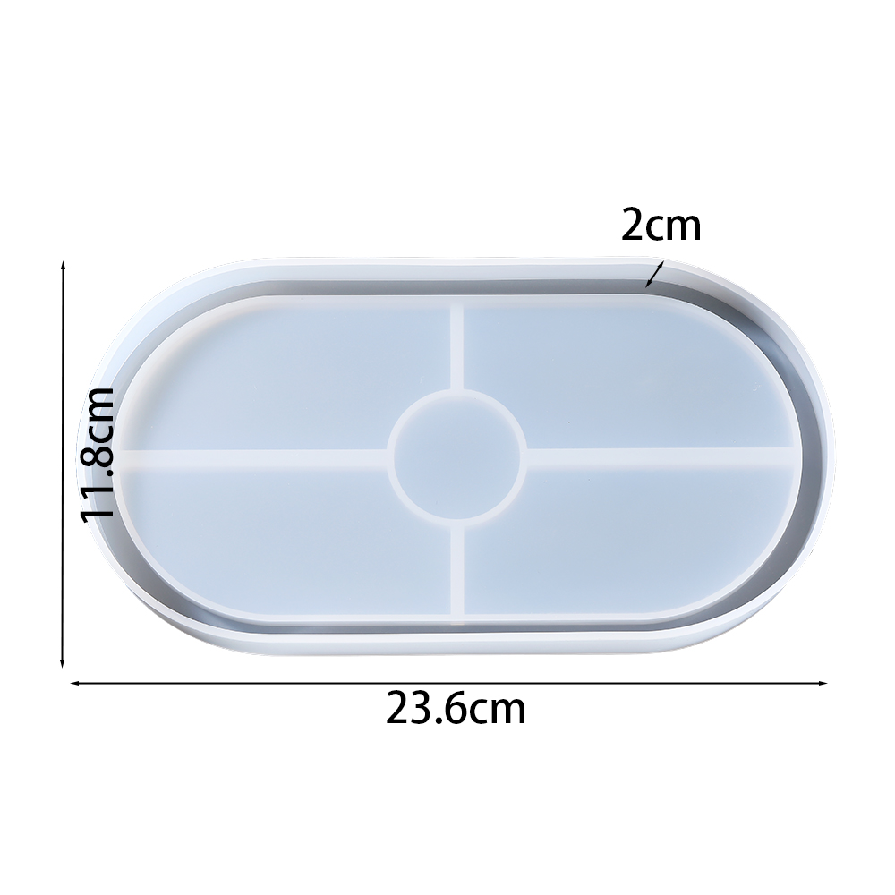 Bandeja ovalada de silicona, posavasos hexagonal, Molde de resina Epoxy para joyería DIY, soporte de almacenamiento, manualidades, decoración del hogar, 1 Uds.