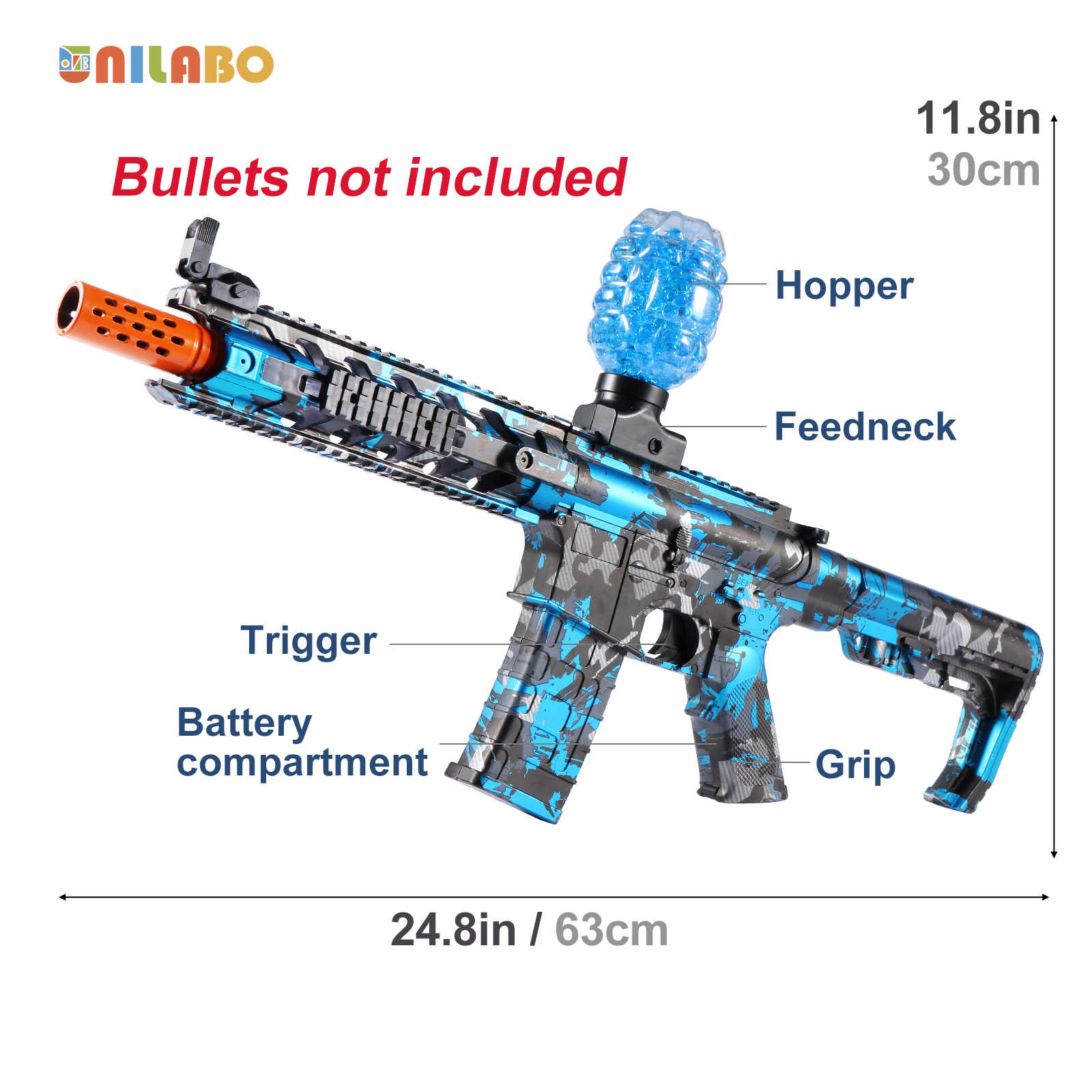 Brinquedos de arma elétrica blaster m416, brinquedos ao ar livre recarregáveis e automáticos para atividades de equipe, presente perfeito (bullets excluídos)