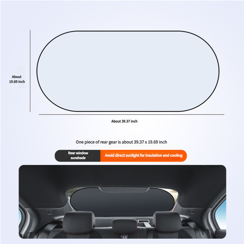UV-reflektierende Auto-Sonnenschutzabdeckung, Heckscheibe, Sonnenschutz, Sonnenschutz, Wärmeisolierung, Auto-Sichtschutzvorhänge, faltbare Aufbewahrung