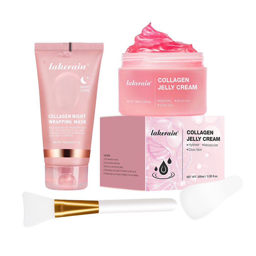 Crema gelatinosa al collagene Collagene idrolizzato Maschera per il viso notturna Avvolgente Maschera peel-off Idratante Rassodante Idratante Cura della pelle