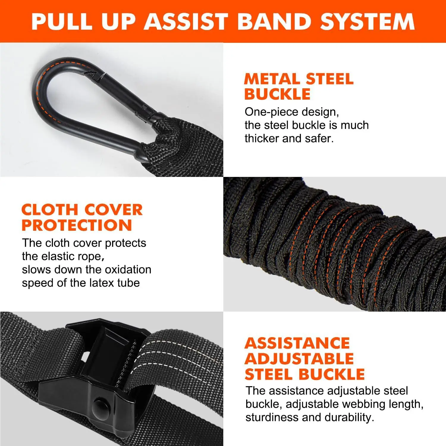 Pull-up Power with Auxiliary Trainer Elastic Rope Pull Bar Fitness Home Men's Pull-up Pull-up Auxiliary Pull Band Latex