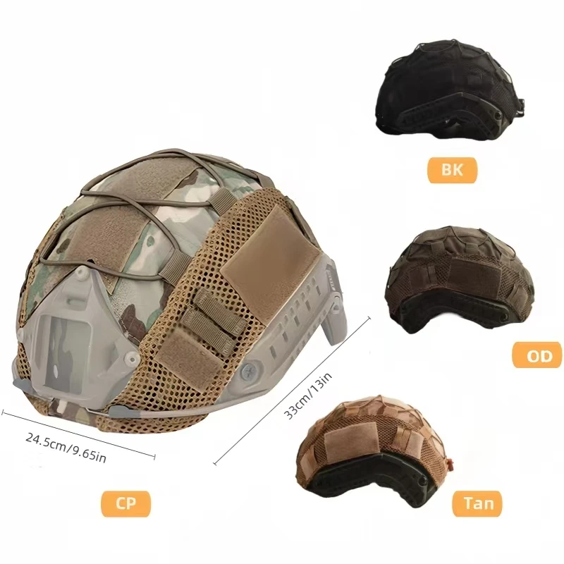 Helmhoes voor Fast MH PJ BJ OPS-Core Helm Airsoft Paintball Tactische Helmhoes Camouflage Nylon Helmhoes