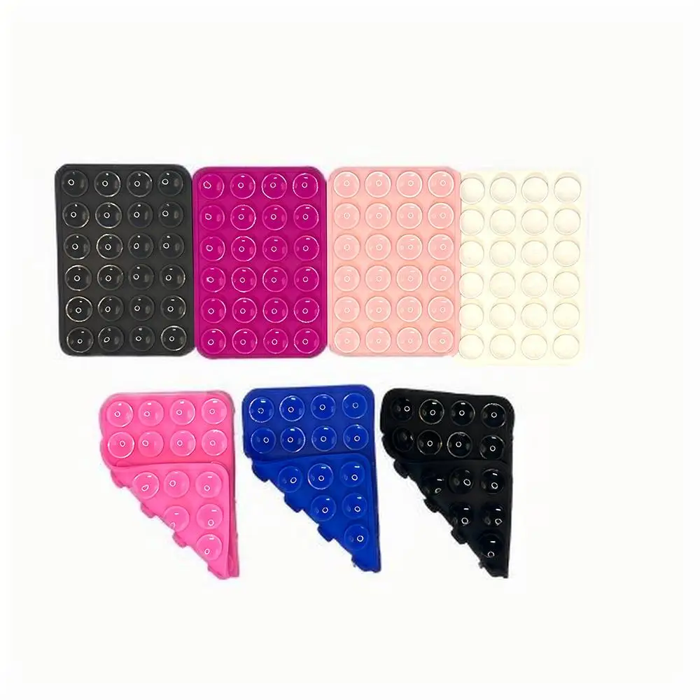 Silicone Suction Pad Double Sided For Mobile Phone Fixture Suction Cup Backed Adhesive Silicone Rubber Sucker Pad For Fixing