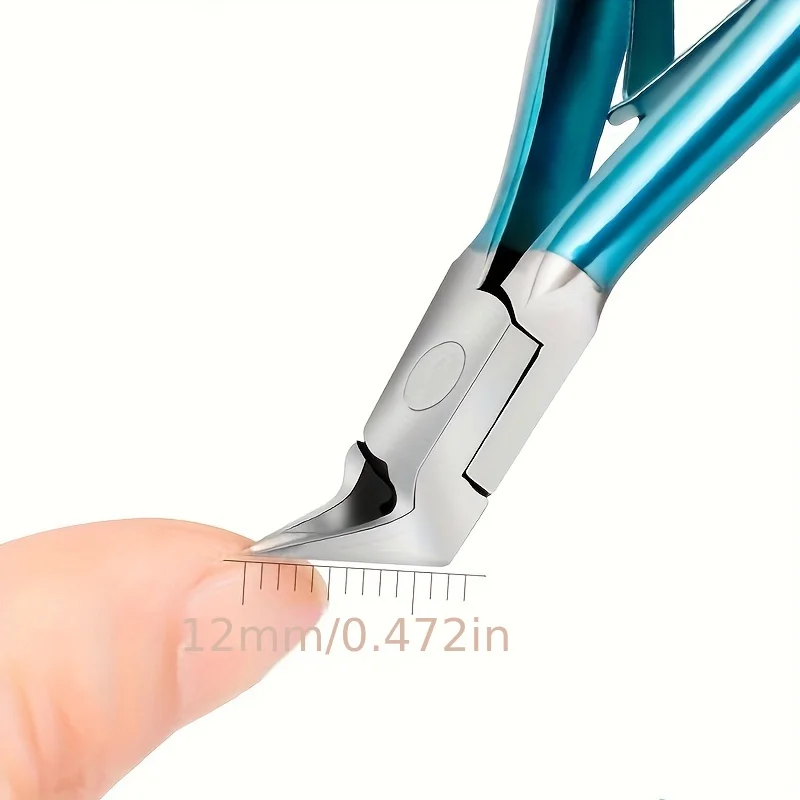 1 cortadora de uñas de los pies, cuchilla recta para uñas encarnadas y gruesas, cortaúñas encarnadas de acero inoxidable y punta puntiaguda, W