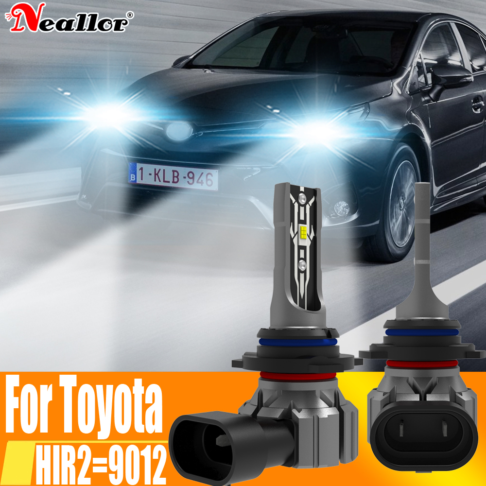 2x HIR2 faro Led Canbus sin Error 9012 bombilla de coche de alta potencia 6000K lámpara de diodo de luz blanca 12v 55w para Toyota Avensis 2015 ~ 2023