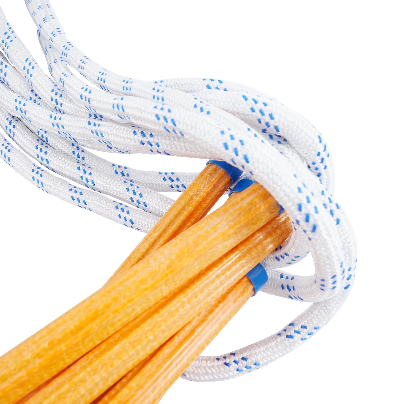 Scala di corda di salvataggio da 10 m Capacità 100 kg con gradini in resina rinforzata da 44 cm e corde in poliestere resistenti ai raggi UV Arrampicata di emergenza portatile