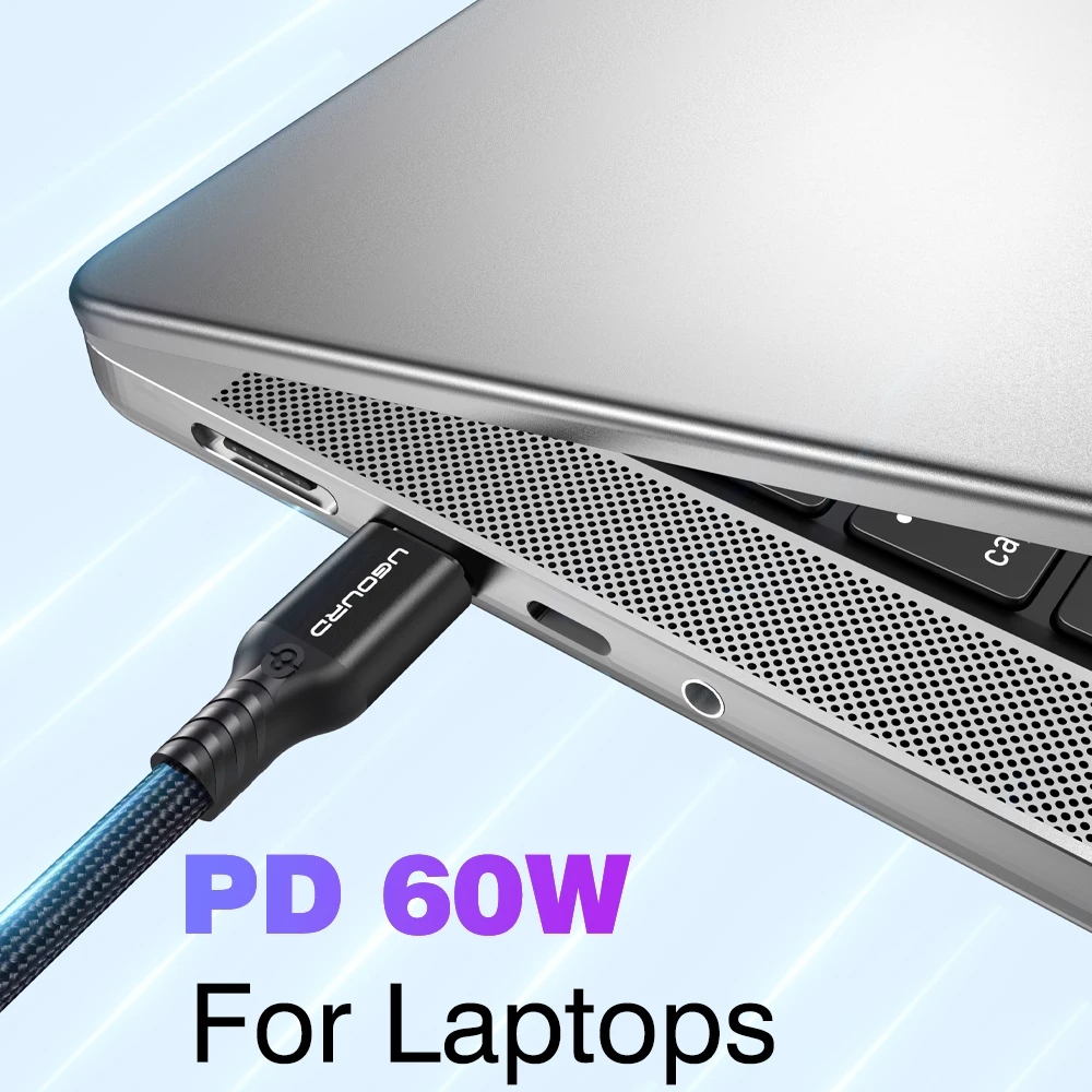UGOURD USB 3,2 3,1 Gen2 10Gbps USB-A a tipo C Cable USB-C Cable de transferencia de datos 60W Cable de carga rápida para USB HUB SSD Box